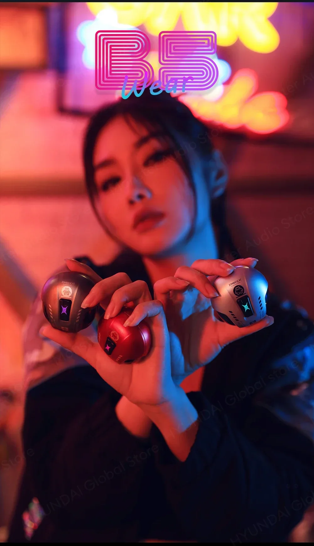 ZOMBIESCAT B5 RGB Light-in-Ear Earphones Wireless Bluetooth Earbuds ANC Active Noise Cancellation Headphones Gaming Low Latency ZOMBIESCAT B5 RGB Light in-Ear Earphones Wireless Bluetooth Earbuds ANC Active Noise Cancellation Headphones Gaming Low Latency