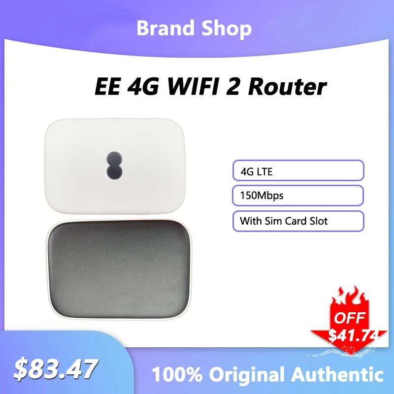 

Original EE 4G WIFI 2 Wireless Router 150Mbps 4G LTE Portable Hotspot Pocket Modem With Sim Card Slot Repeater Battery 2200mah