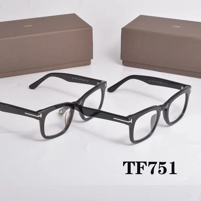 

Optical Glasses Frame Men TF751 Square Eyeglasses Women Acetate Myopia Prescription Retro Spectacle Frames Reading Clear Lenses