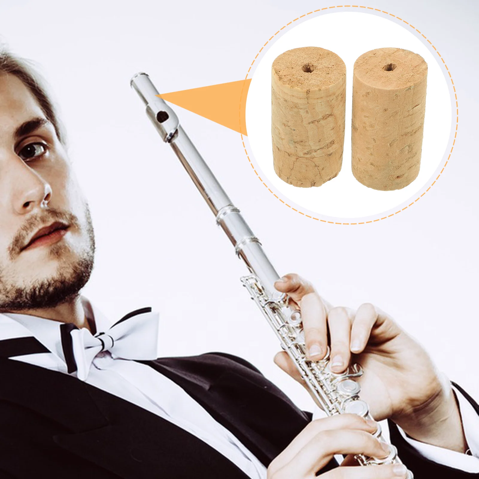 2pcs Flute Cork Musical Woodwind Joint Plug Corks Replacement Instrument Accessories
2pcs Flute Cork Musical Woodwind Joint Plug Corks Replacement Instrument Accessories