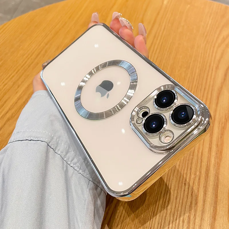 Luxury Plating Clear Silicone Phone Case for IPhone 14 13 12 Pro Max Lens Protection Case Back Cover
Luxury Plating Clear Silicone Phone Case for IPhone 14 13 12 Pro Max Lens Protection Case Back Cover