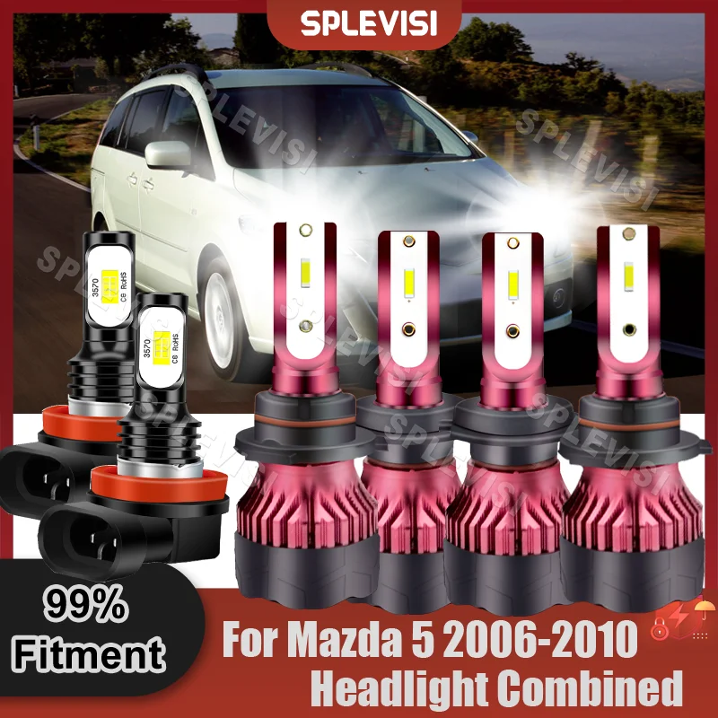 Replacement Combination 470W 48000LM High Low Beam Foglight For Mazda 5 2006 2007 2008 2009 2010 LED Headlight 6000K Pure White 
Replacement Combination 470W 48000LM High Low Beam Foglight For Mazda 5 2006 2007 2008 2009 2010 LED Headlight 6000K Pure White