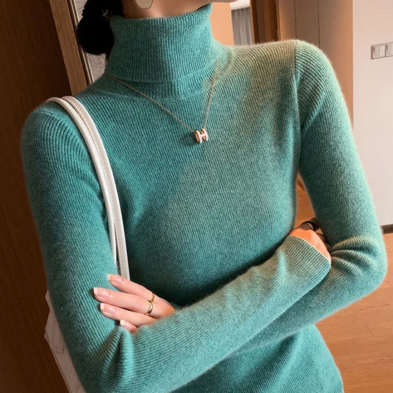 2023 Women New Knitting Pullover Sweater Long Sleeve Bottom Shirt Slim Turtleneck Sweaters Autumn Winter Soft Blouse Jumpers
2023 Women New Knitting Pullover Sweater Long Sleeve Bottom Shirt Slim Turtleneck Sweaters Autumn Winter Soft Blouse Jumpers
