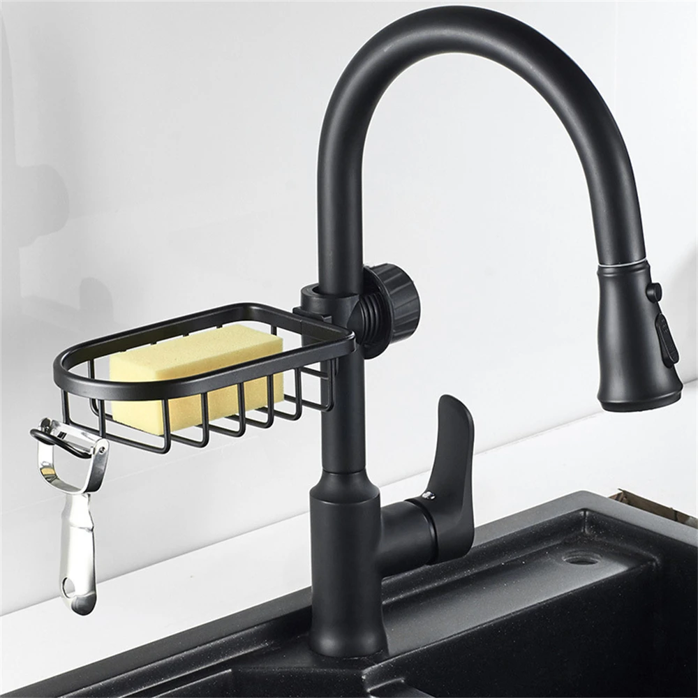 

Kitchen Faucet Storage Rack Non Perforated Sink Sponge Unidirectional Drainage Storage Rack Home And Household Sink Cloth Soap S