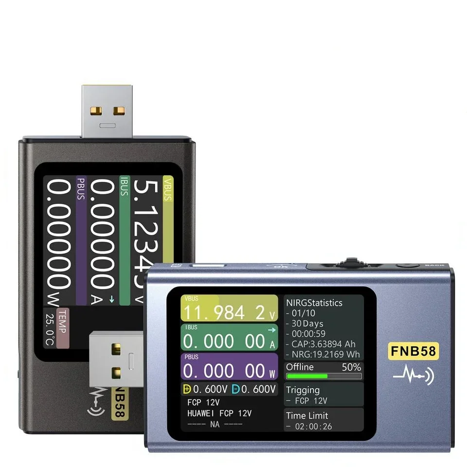 USB Tester Voltmeter Ammeter TYPE-C Fast Charge Detection Trigger Capacity Measurement Ripple Measurement
USB Tester Voltmeter Ammeter TYPE-C Fast Charge Detection Trigger Capacity Measurement Ripple Measurement