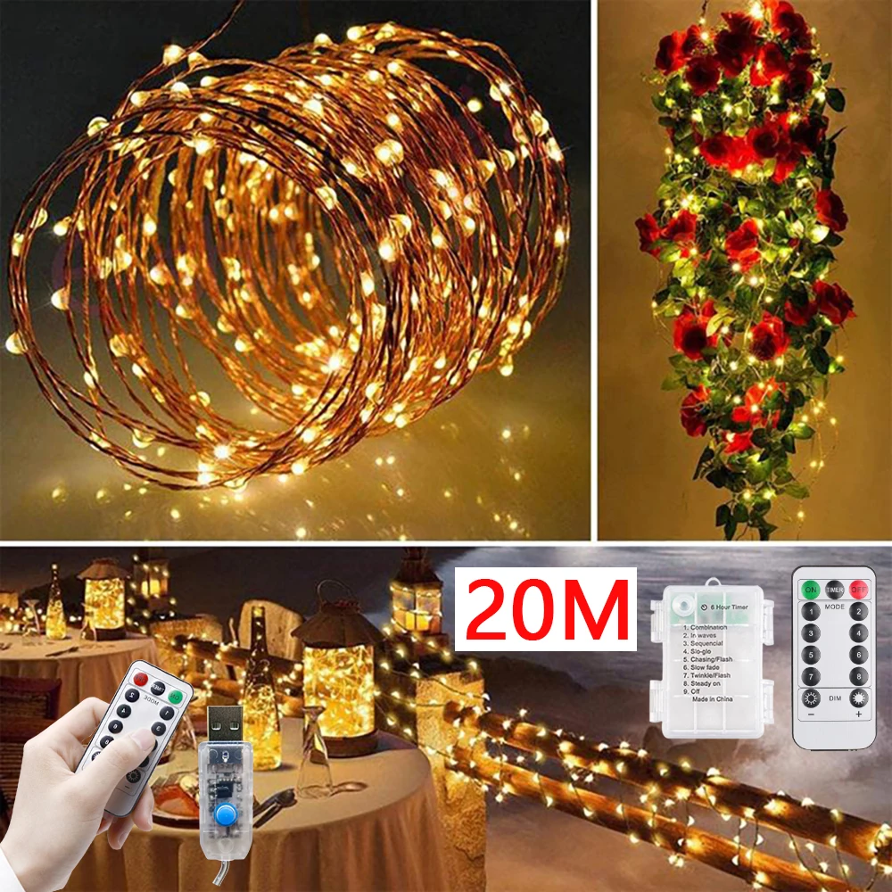 Led Fairy String Lights USB Battery Operated Outdoor Waterproof Christmas Garland Copper Wire For Wedding Party Home Room Decor
Led Fairy String Lights USB Battery Operated Outdoor Waterproof Christmas Garland Copper Wire For Wedding Party Home Room Decor