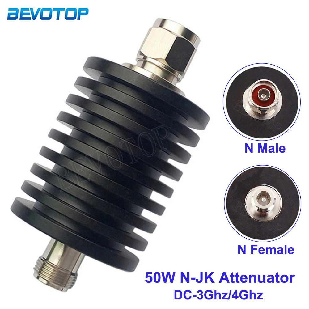 50W N-JK Type Attenuator DC-3Ghz/4Ghz 1/2/3/5/6/10/15/20/30/40/50db N Male Plug to N Female Jack RF Coaxial 50W Power Connector
50W N-JK Type Attenuator DC-3Ghz/4Ghz 1/2/3/5/6/10/15/20/30/40/50db N Male Plug to N Female Jack RF Coaxial 50W Power Connector