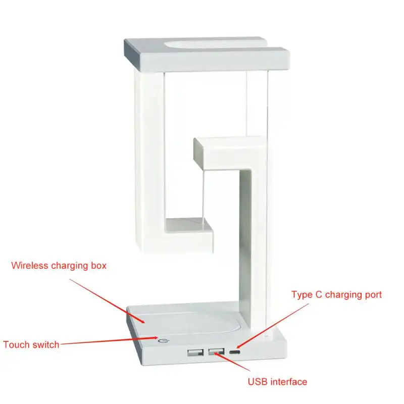 Suspending Anti-gravity Night Light 10W Wireless Charging Multifunction Desk Lamp Dimmable Table Lamp For Bedroom Decor
Suspending Anti-gravity Night Light 10W Wireless Charging Multifunction Desk Lamp Dimmable Table Lamp For Bedroom Decor