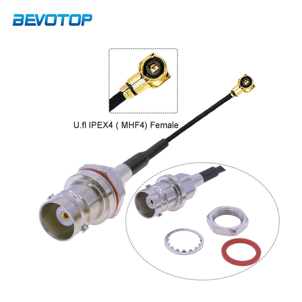 Waterproof BNC Female Bulkhead Jack to IPEX4 MHF4 Female Pigtail RF1.13 Cable Mini PCI WIFI WLAN Antenna Extension Cord Jumper
Waterproof BNC Female Bulkhead Jack to IPEX4 MHF4 Female Pigtail RF1.13 Cable Mini PCI WIFI WLAN Antenna Extension Cord Jumper