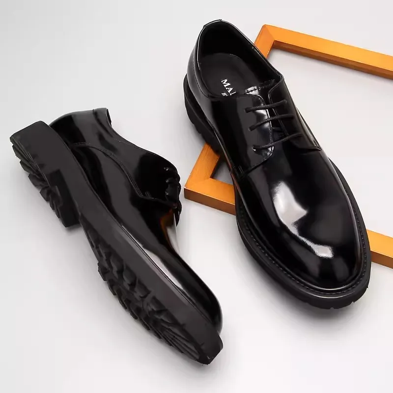

Мужские туфли в британском стиле, натуральная кожа, рабочая Свадебная Классическая обувь, Дерби, деловые Мокасины, 5 А, новый дизайн