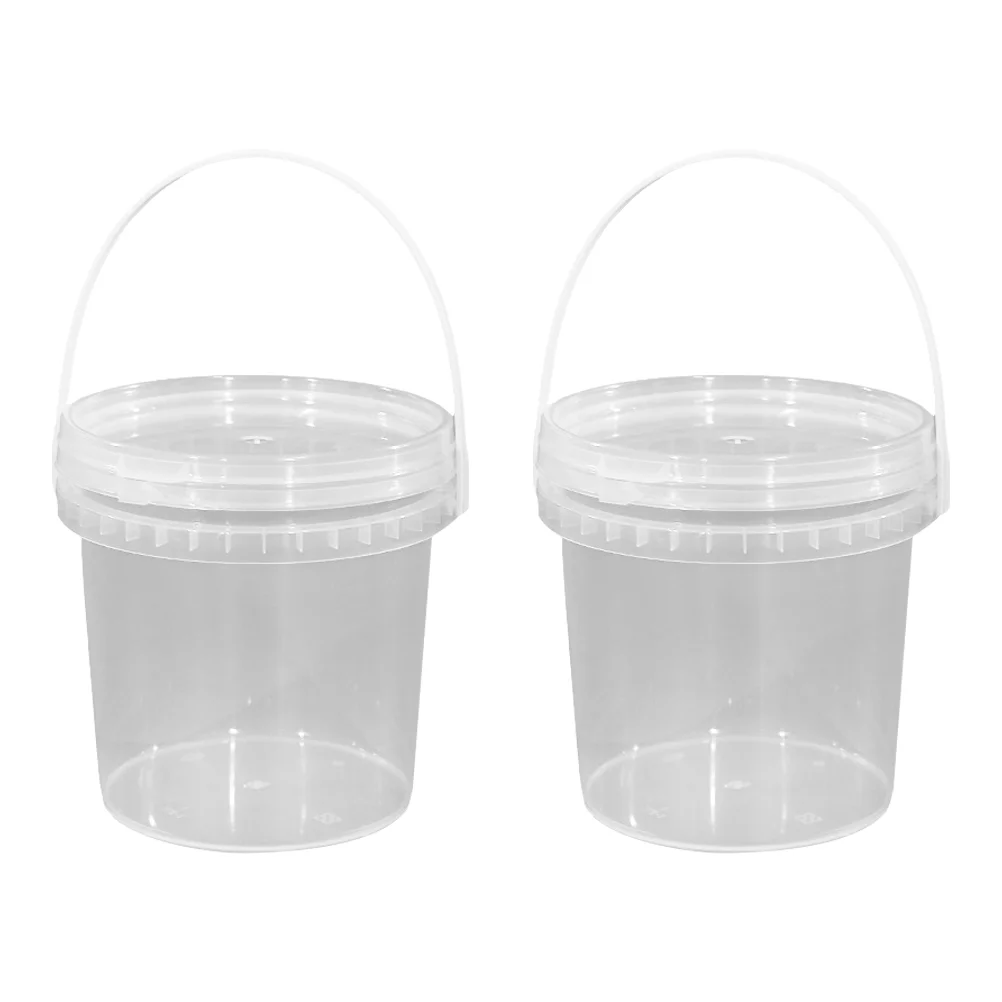 2Pcs Round Storage Bucket Handheld Food Bucket Ice Cream Storage Bucket with Handle
2Pcs Round Storage Bucket Handheld Food Bucket Ice Cream Storage Bucket with Handle