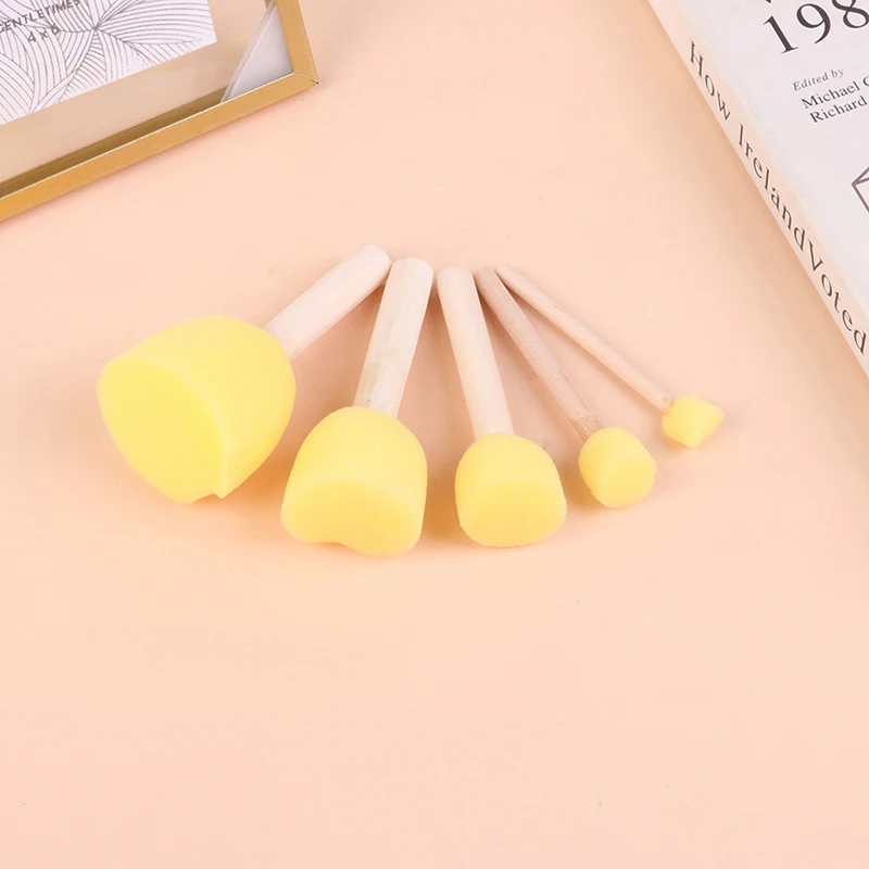 5Pcs Wooden Handle Sponge Paint Brush Kids Children Flower Graffiti Art Drawing Painting Toys Tool School Stationery Supplies
5Pcs Wooden Handle Sponge Paint Brush Kids Children Flower Graffiti Art Drawing Painting Toys Tool School Stationery Supplies