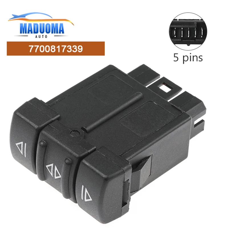 New Car Accessories 7700817339 77008-17339 5pins Window Switch For Renault 19 II Cabriolet Chamade Kasten
New Car Accessories 7700817339 77008-17339 5pins Window Switch For Renault 19 II Cabriolet Chamade Kasten