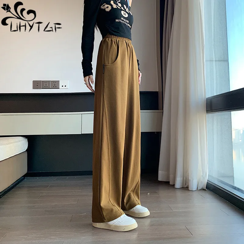UHYTGF Spring And Autumn Sports Pants Women's Elastic Waist Wide Leg Pants High Waist Appear Thin Fashion Women's Sports Pants27
UHYTGF Spring And Autumn Sports Pants Women's Elastic Waist Wide Leg Pants High Waist Appear Thin Fashion Women's Sports Pants27