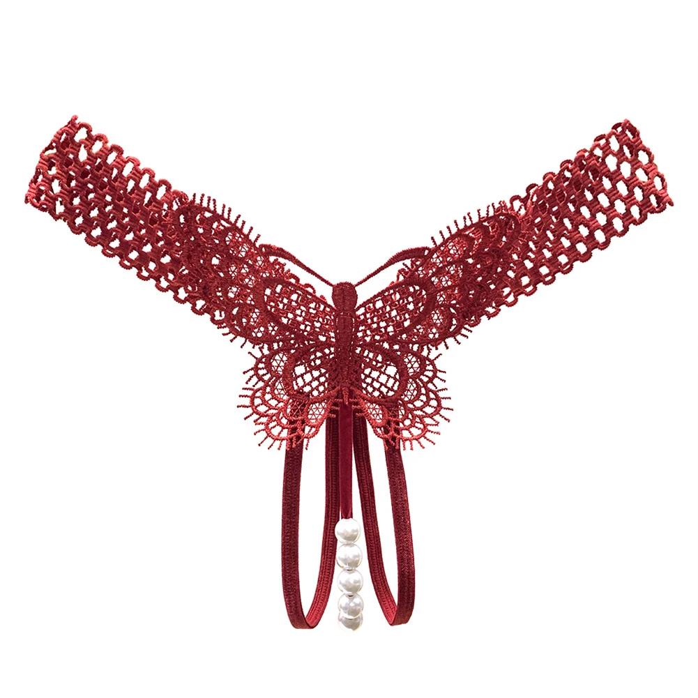 Women Sexy Hollow Out Embroidery Open Crotch Panties Thongs Seamless Temptation Thong Beaded Briefs Pearl Erotic Women's Briefs
Women Sexy Hollow Out Embroidery Open Crotch Panties Thongs Seamless Temptation Thong Beaded Briefs Pearl Erotic Women's Briefs