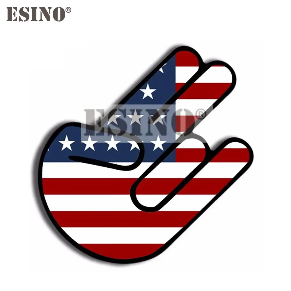 

Стайлинг автомобиля креативный США Америка Национальный флаг направление пальца мультфильм ПВХ водонепроницаемый кузов автомобиля Наклейка узор винил