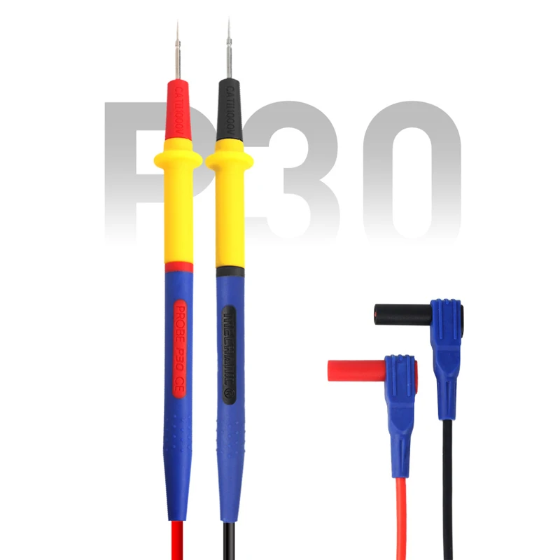 MECHANIC P30 Multimeter Pen 1000V 20A Soft Anti-Scalding Silicone Wire Extra Tip Probe Test Pen for Digital Multimeter
MECHANIC P30 Multimeter Pen 1000V 20A Soft Anti-Scalding Silicone Wire Extra Tip Probe Test Pen for Digital Multimeter