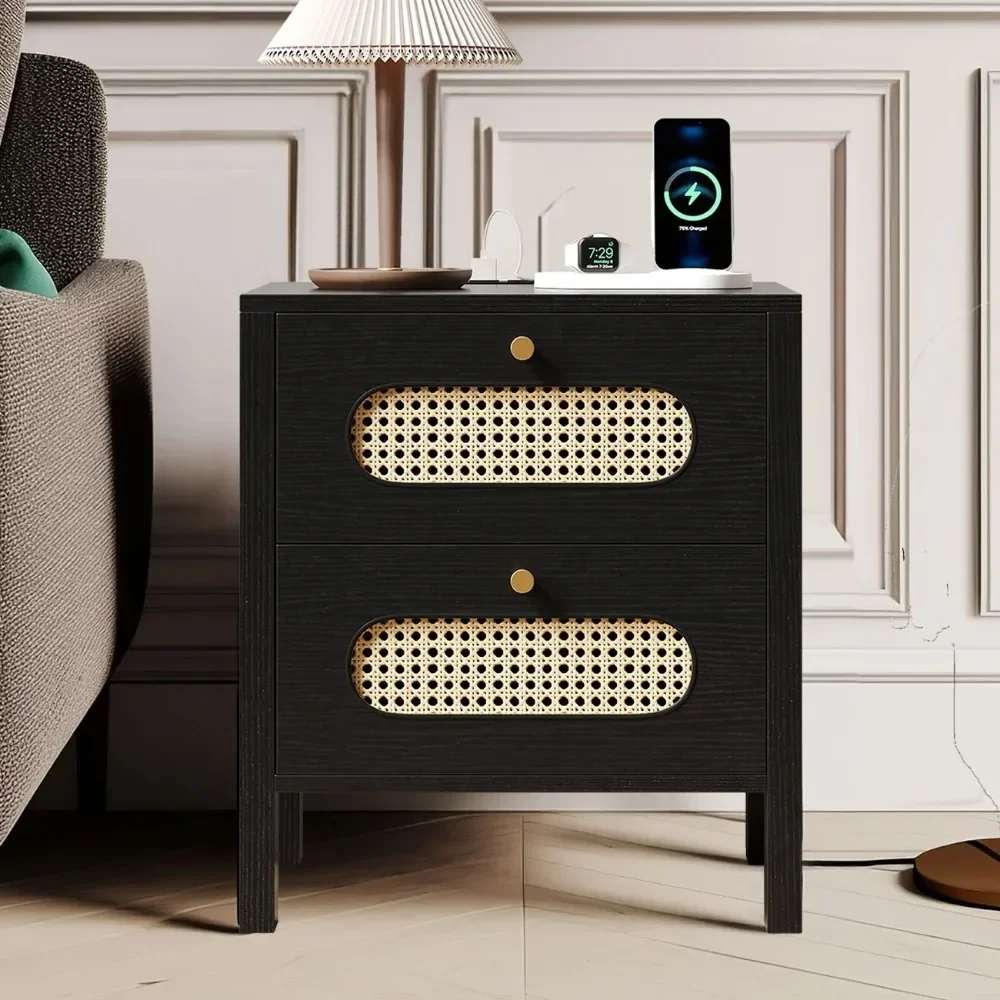 Wood Bedside Table With Drawers Night Stands Rattan Nightstand With Charging Station Black Freight Free Nightstands Tables Stand
Wood Bedside Table With Drawers Night Stands Rattan Nightstand With Charging Station Black Freight Free Nightstands Tables Stand
