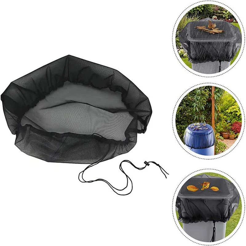 

1Pc Mesh Cover Netting For Rain Barrels Water Collection Buckets Water Tank Protection Lid Rain Collect Tool Garden Supplies