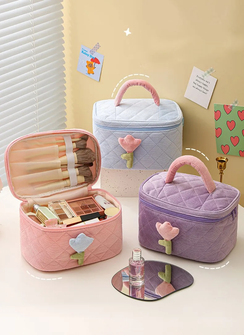 High-end Corduroy Cosmetic Bag Large&Small Size Portable Corduroy Makeup Bag Large-capacity Storage Bag for Travel
High-end Corduroy Cosmetic Bag Large&Small Size Portable Corduroy Makeup Bag Large-capacity Storage Bag for Travel