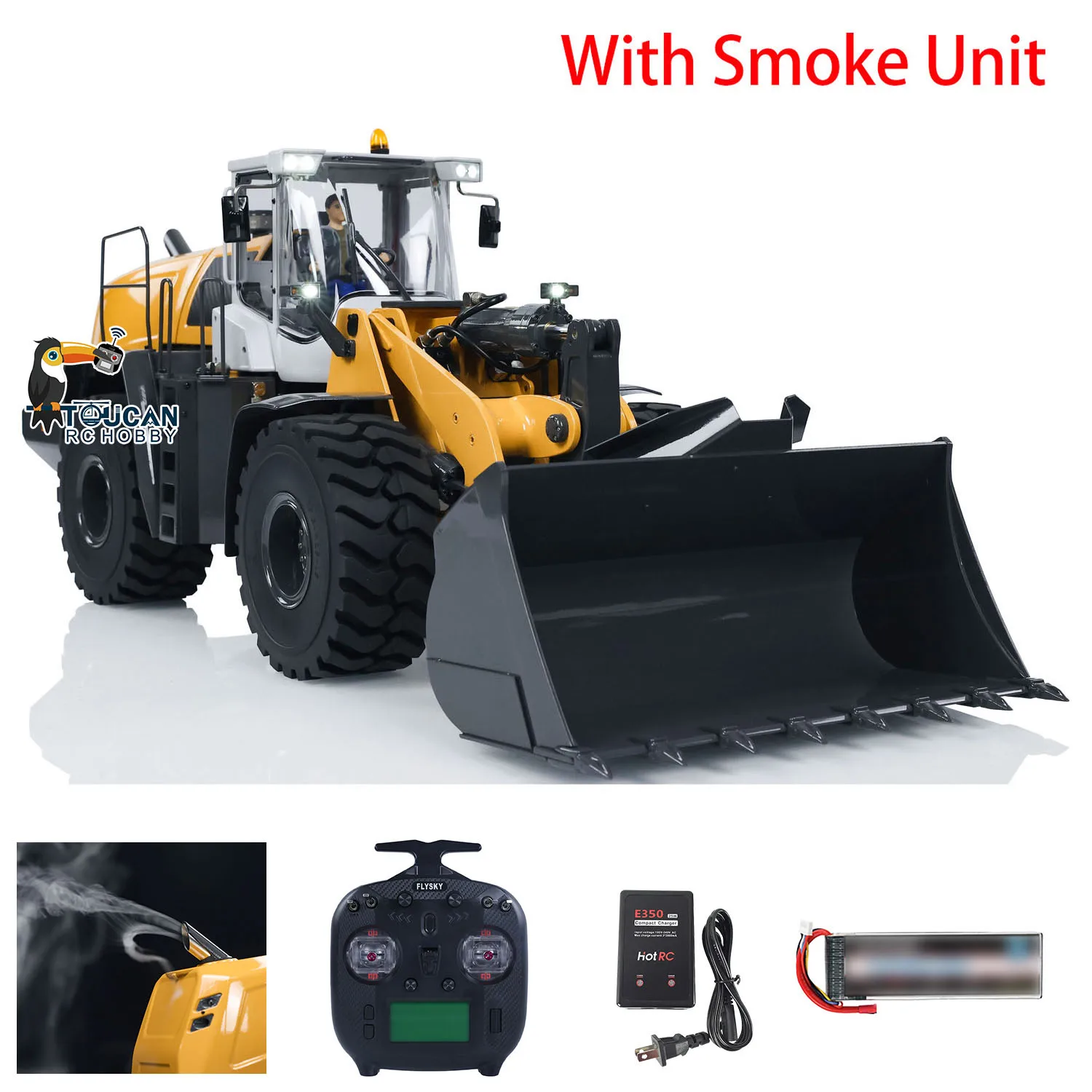 

Upgraded XDRC 580 RTR Loader 1/14 RC Hydraulic Metal Model ST8 Engineering Vehicles with Lights Sound Smoke Unit RC Toy THZH1801