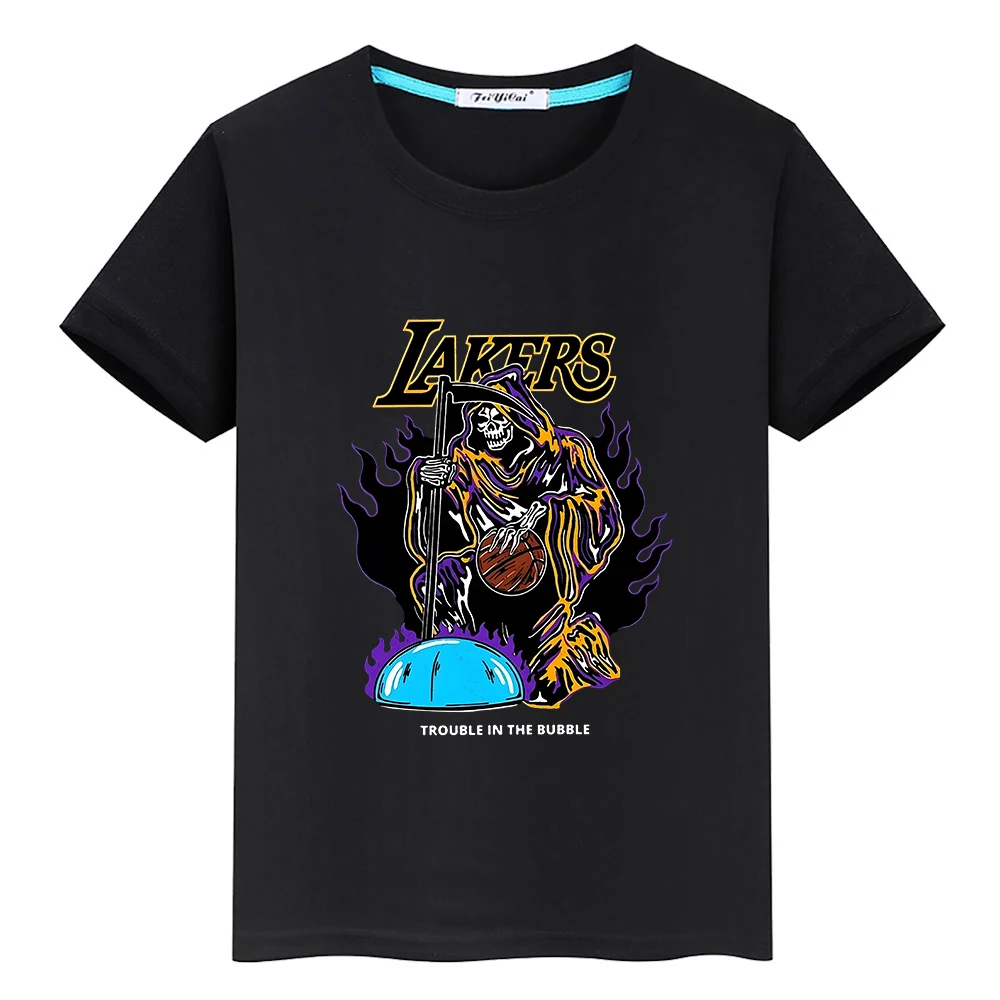 Skeleton Basketball Funny Cartoon T-shirt 100% Cotton Short Sleeve Summer Tee-shirt Casual Boys and Girls Children Tshirt O-neck
Skeleton Basketball Funny Cartoon T-shirt 100% Cotton Short Sleeve Summer Tee-shirt Casual Boys and Girls Children Tshirt O-neck