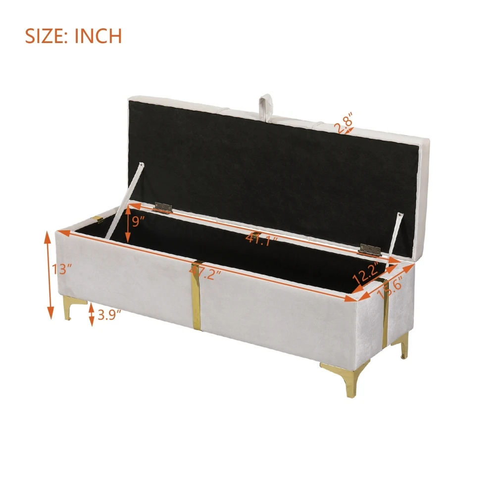 2-Pieces Bedroom Sets,Queen Size Upholstered Platform Bed with Hydraulic Storage System,Storage Ottoman with Metal Legs,Beige 2-Pieces Bedroom Sets,Queen Size Upholstered Platform Bed with Hydraulic Storage System,Storage Ottoman with Metal Legs,Beige