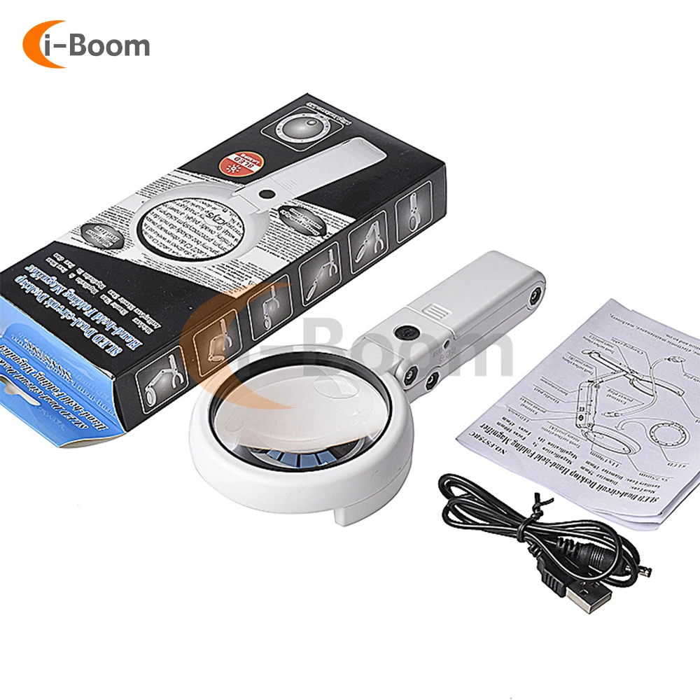 Magnifying Glass with Light 8 LED Magnifier Foldable Stand Desk Read White Ring Light for Jewelry Appraisal Reading Repair
Magnifying Glass with Light 8 LED Magnifier Foldable Stand Desk Read White Ring Light for Jewelry Appraisal Reading Repair