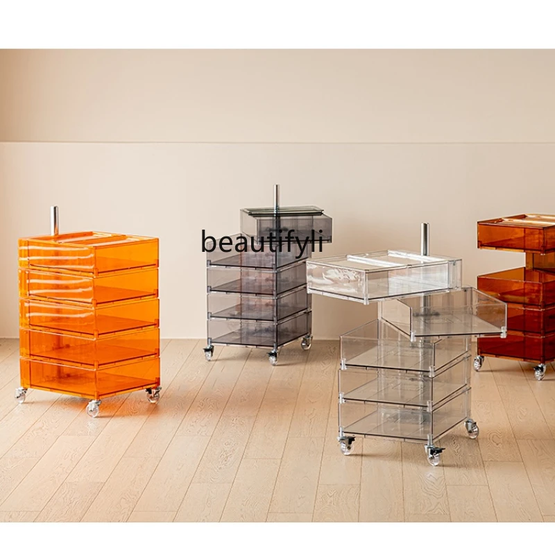 yj Nordic Rotating Transparent Storage Cabinet Removable Trolley Side Cabinet Acrylic Bedside Table
yj Nordic Rotating Transparent Storage Cabinet Removable Trolley Side Cabinet Acrylic Bedside Table