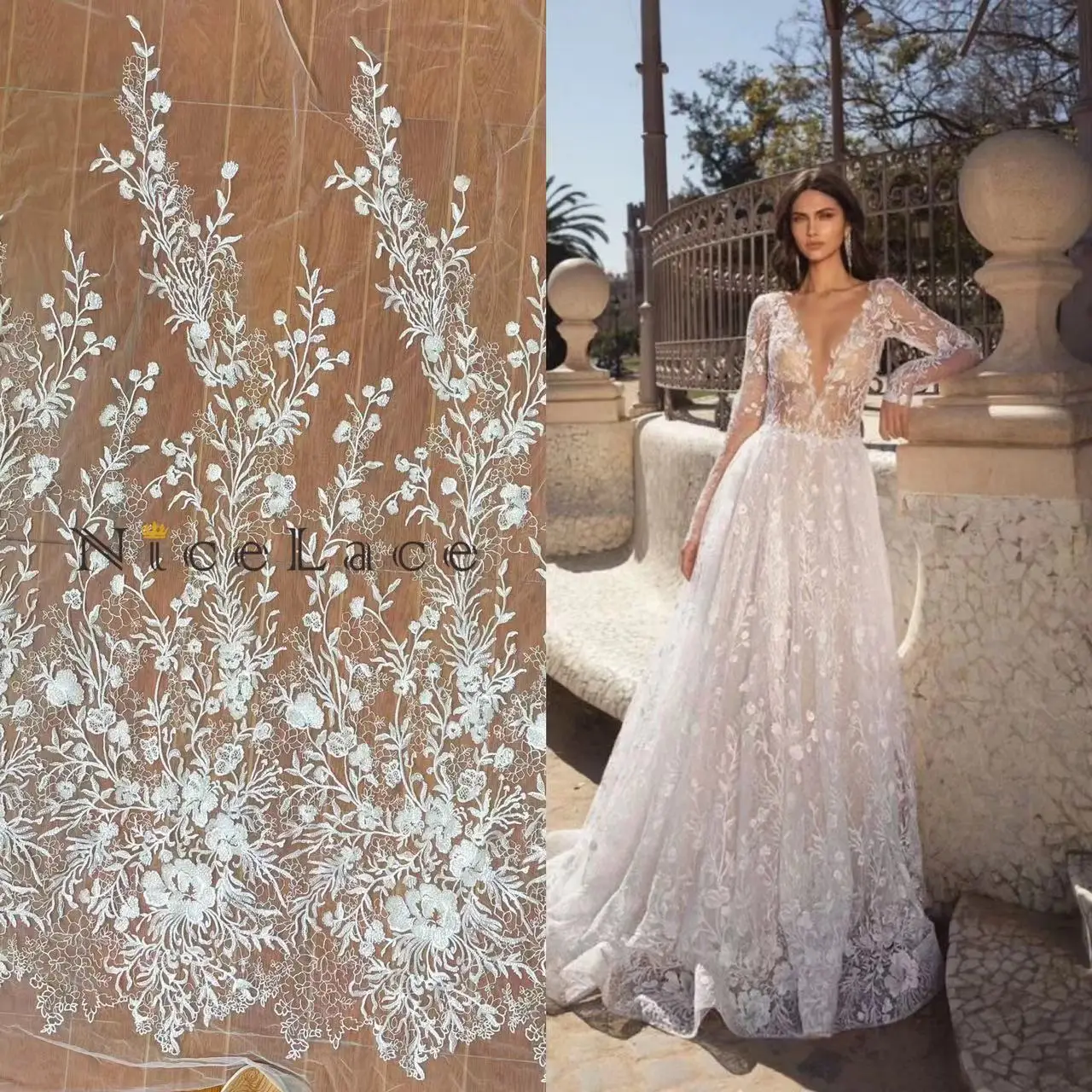 Lace Fabrics For Wedding Dress 1 Yard Free Shipping High Quality Soft Tulle Floral Embroidery White Bridal Fabric Sequins 130CM
Lace Fabrics For Wedding Dress 1 Yard Free Shipping High Quality Soft Tulle Floral Embroidery White Bridal Fabric Sequins 130CM
