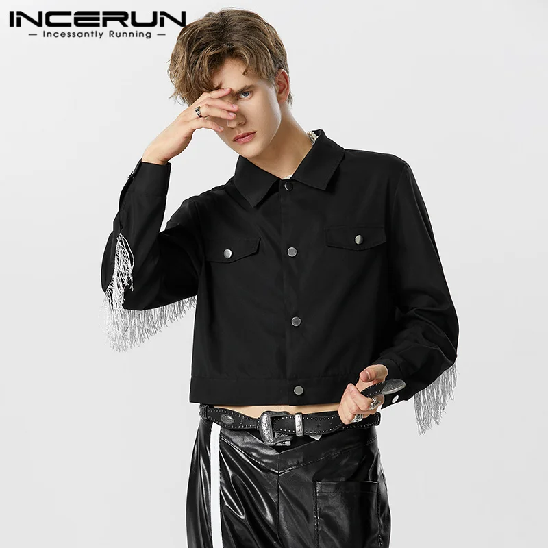 Stylish Well Fitting Tops INCERUN New Men's Simple Splicing Tassel Design Blazer Casual Party Long Sleeved Suit Coat S-5XL 2023
Stylish Well Fitting Tops INCERUN New Men's Simple Splicing Tassel Design Blazer Casual Party Long Sleeved Suit Coat S-5XL 2023