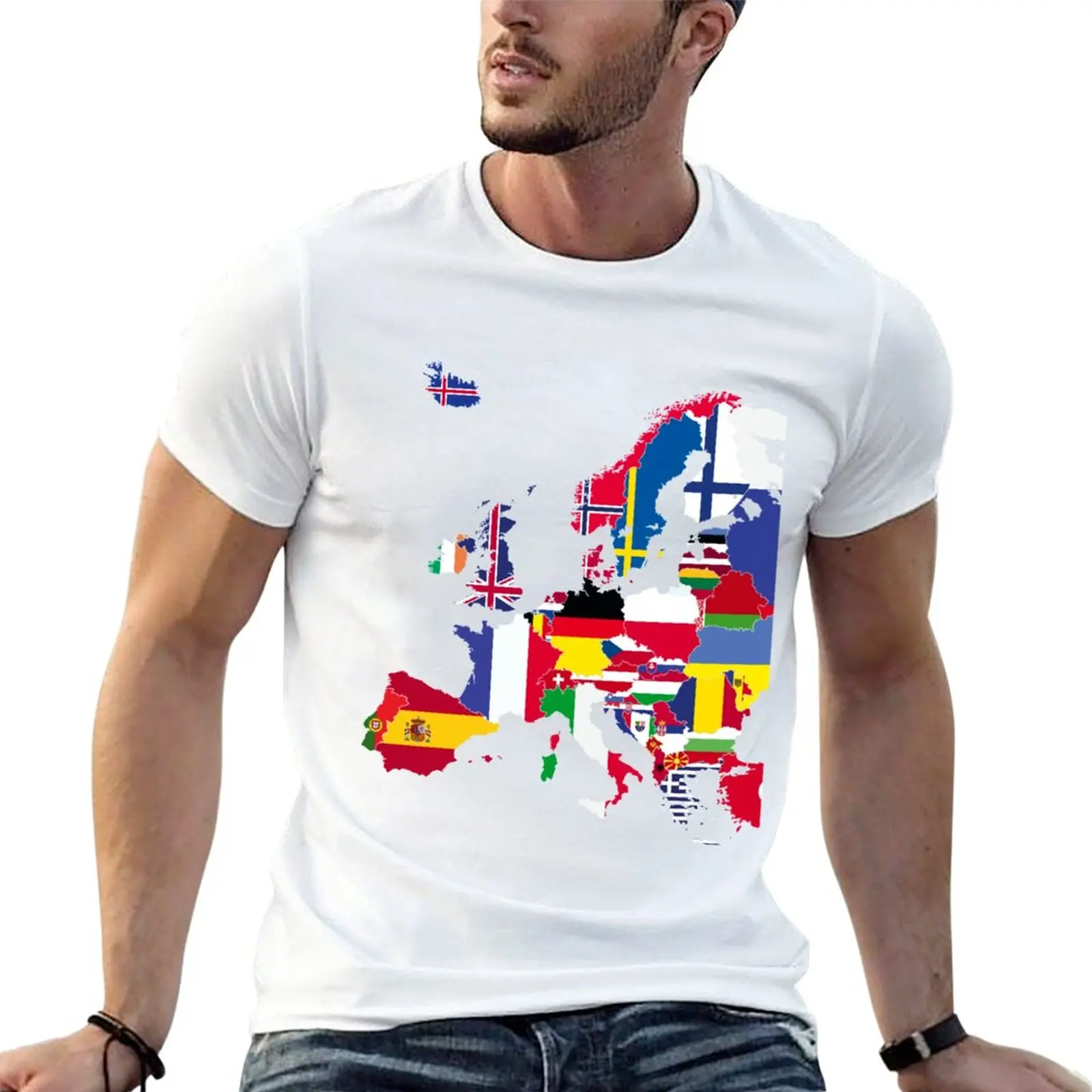 Europe map flags T-Shirt funnys graphics Tee shirt summer clothes oversized t shirts for men
Europe map flags T-Shirt funnys graphics Tee shirt summer clothes oversized t shirts for men