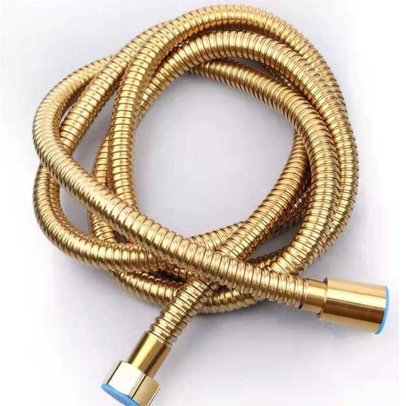 

Titanium Gold Encryption Pipe Gold Shower Head Hose Bathroom Shower Encryption Pipe Toilet Spray Gun Hose 1.5m Shower Hose