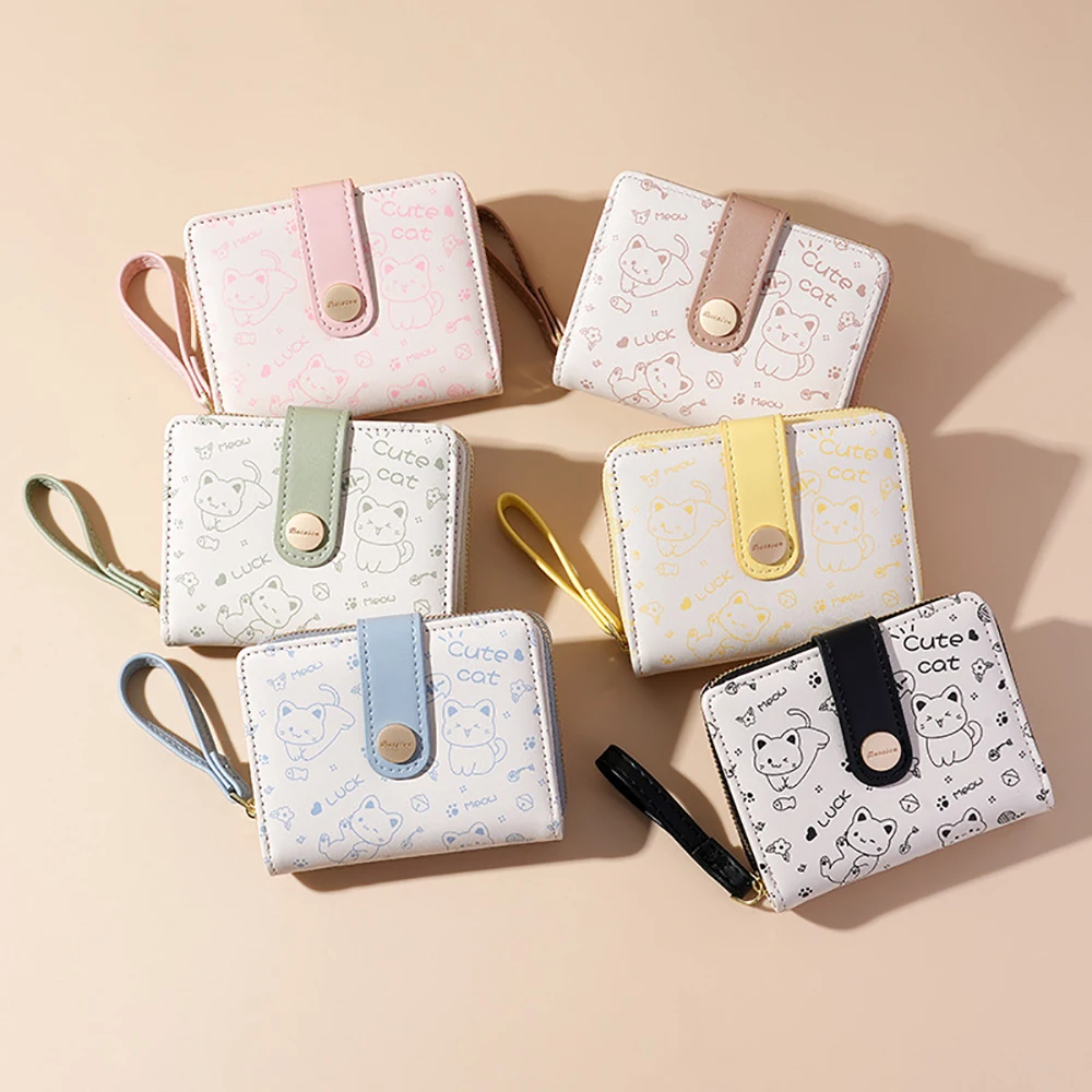 Cat Wallets Fashion Cute Cartoons Luxury Women'S Small Wallet Leather Short Card Hold Package Female Wallet Coin Purse For Women
Cat Wallets Fashion Cute Cartoons Luxury Women'S Small Wallet Leather Short Card Hold Package Female Wallet Coin Purse For Women
