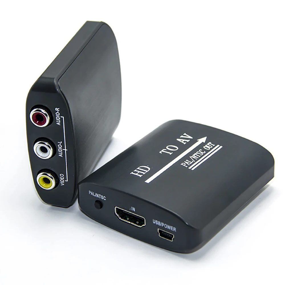 HDMI-compatible To AV RCA CVSB L/R Video 1080P Scaler Adapter Converter Box HD Video Composite Adapter Support NTSC PAL Output
HDMI-compatible To AV RCA CVSB L/R Video 1080P Scaler Adapter Converter Box HD Video Composite Adapter Support NTSC PAL Output
