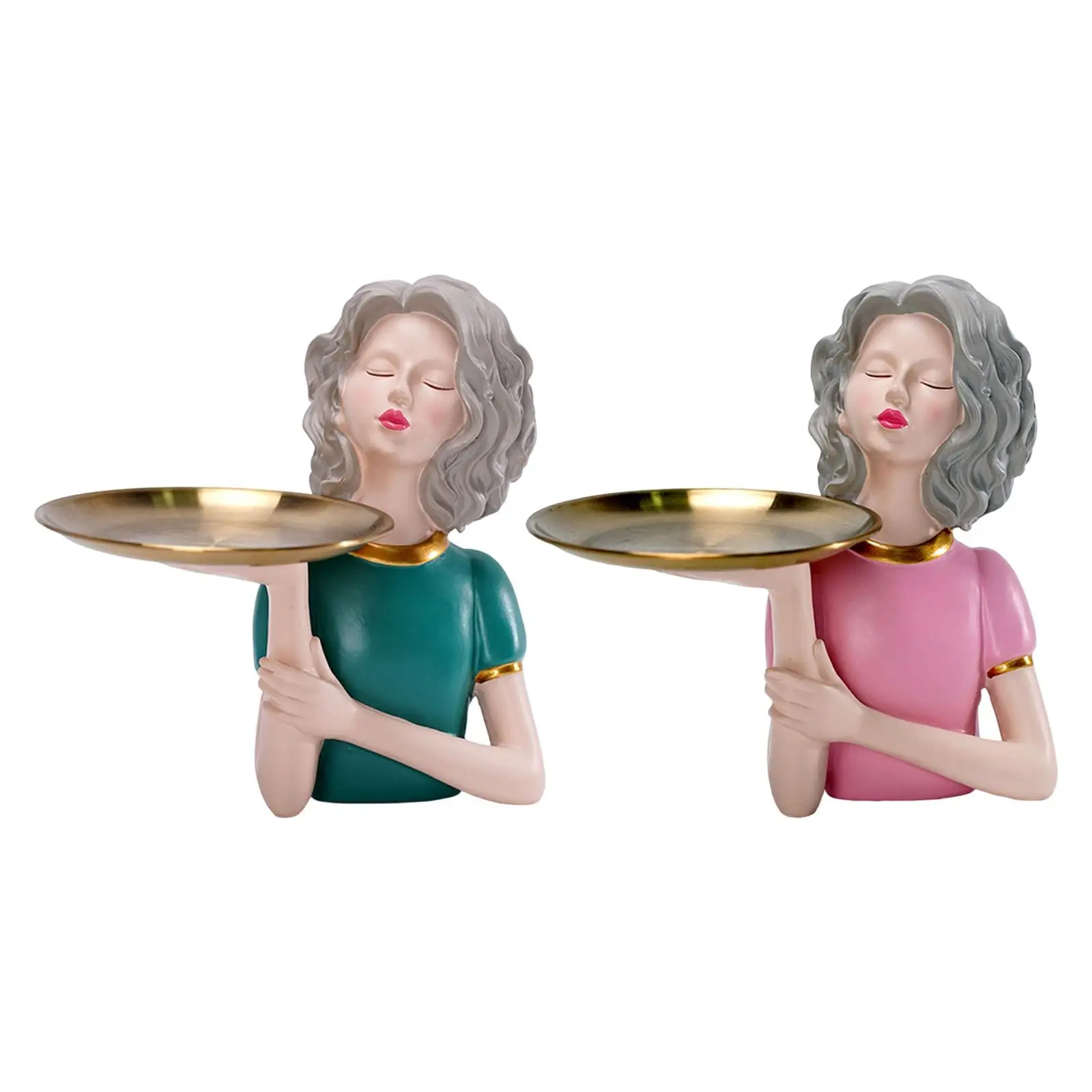 Nordic Girl Figurine Holding Storage Tray Statue Crafts Trinket Tray Holder for Bedroom Living Room Desk home Decoration
Nordic Girl Figurine Holding Storage Tray Statue Crafts Trinket Tray Holder for Bedroom Living Room Desk home Decoration