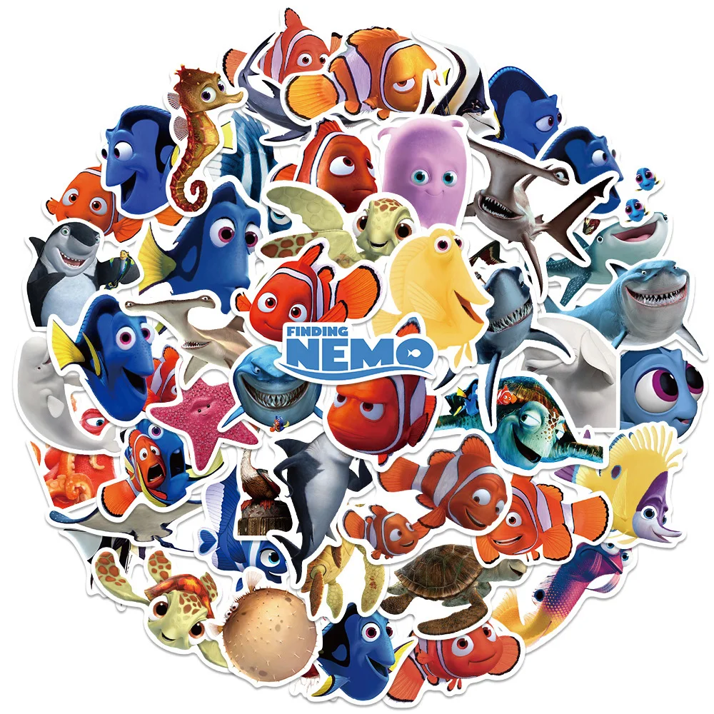 

10/30/50pcs Disney Cartoon Finding Nemo Stickers Cute Dory Marlin Graffiti Sticker for Toy Phone Notebook Laptop Anime Decals