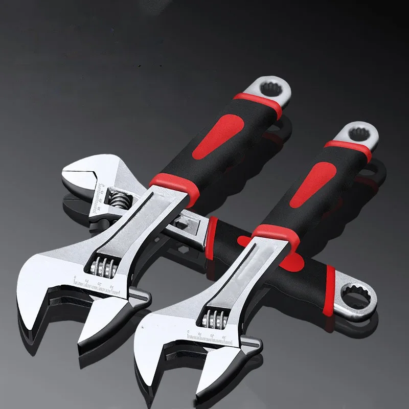 

8/10/12 Inches Adjustable Wrench Auto and Car & Bathroom Repairs Tools Universal Spanner Torque Socket Set Hand Tool