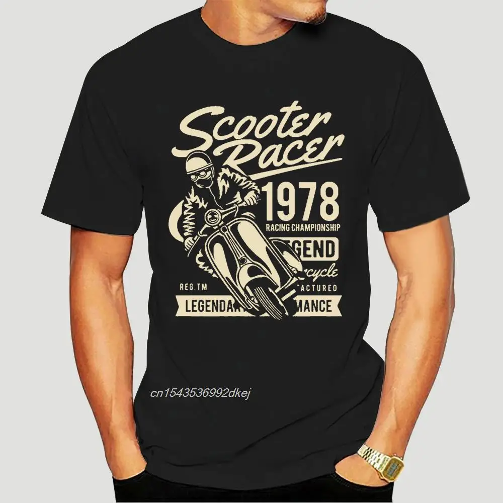 

Classic Scooter Racer Tee Shirt Men's T-shirt Lambretta Vespa Gilera Derbi Moto Guzzi Aprilia Motorbike 4469A