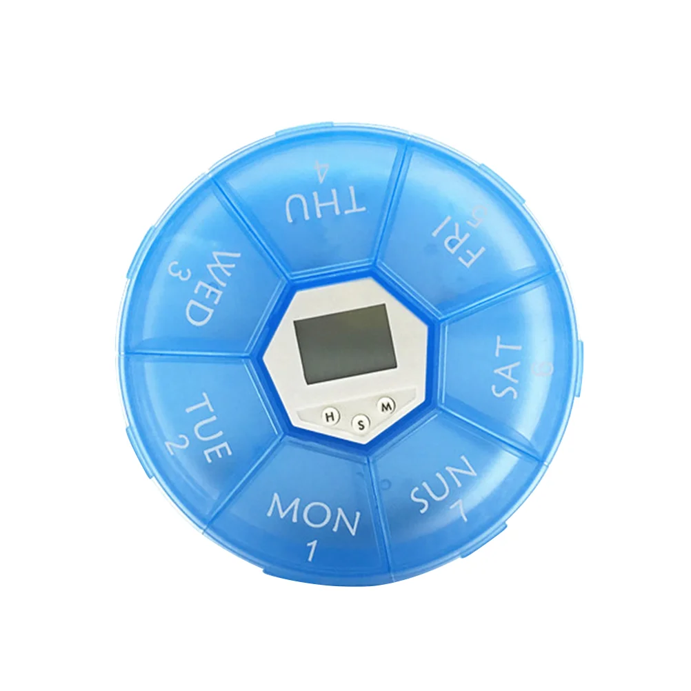 

7 Compartments Alarm Clock Dispenser Storage Electronic Medication Reminder Practical Medicine Chest for Patient