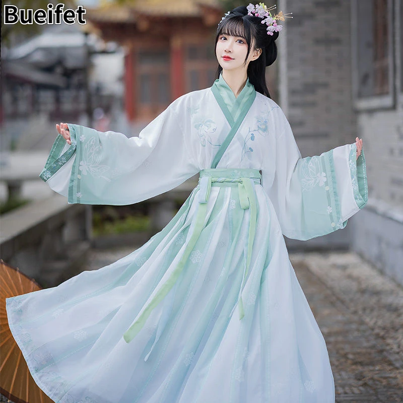 

Princess Chinese Hanfu Women Embroidery Ancient Costumes Folk Dress Han Dynasty Tang Suit Fairy Dance Costumes Oriental Cosplay