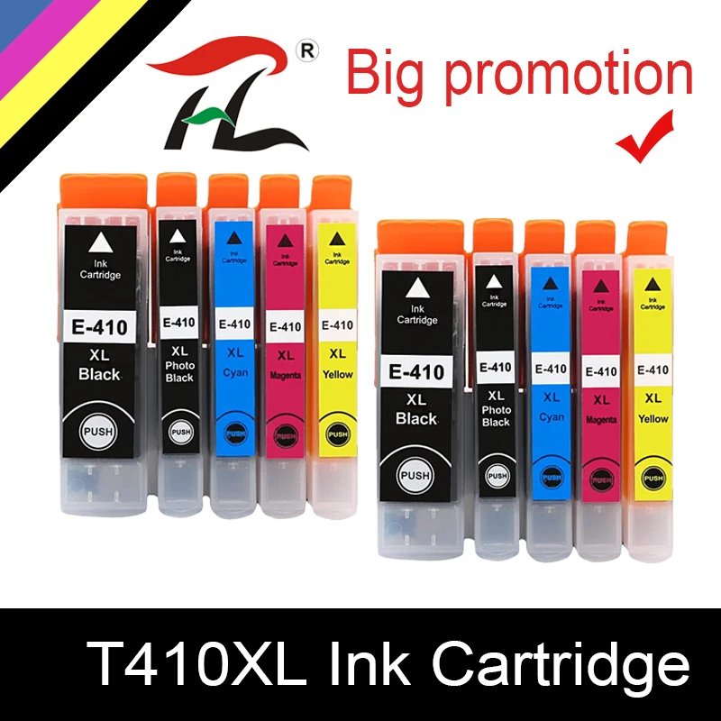 

410xl Ink Cartridge Replacement for Epson 410XL 410 XL T410XL to use with Expression XP-630 XP-7100 XP-830 XP-640 XP-530 5colors