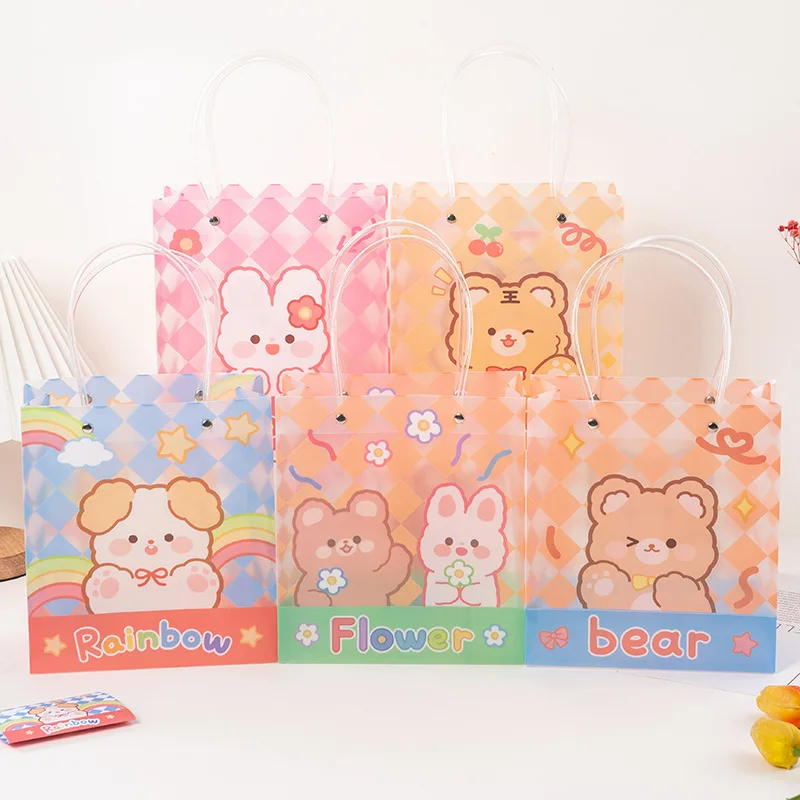 5pcs Children Cute Bunny Bear Pattern Clear Beach Tote Bag Transparent Kids Party Bags Birthday Party Cartoon Gift Bag
5pcs Children Cute Bunny Bear Pattern Clear Beach Tote Bag Transparent Kids Party Bags Birthday Party Cartoon Gift Bag