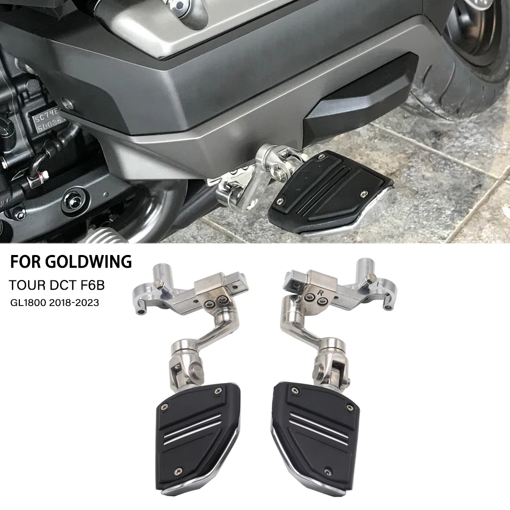 

For Honda Goldwing GL1800 Tour DCT Airbag F6B GL 1800 2018 2020 2021 2023 New Motorcycle 3-Way Adjustable Highway Peg Mounts
