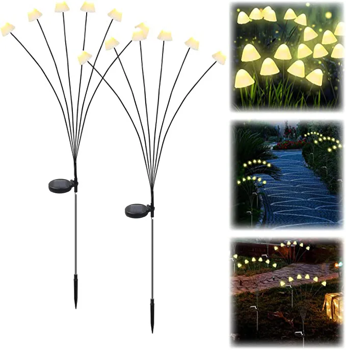 Solar LED Mushroom Light Outdoor Garden Sunlight Powered Landscape Lights Firefly Garden Lights Lawn Garden Decor Solar Light
Solar LED Mushroom Light Outdoor Garden Sunlight Powered Landscape Lights Firefly Garden Lights Lawn Garden Decor Solar Light