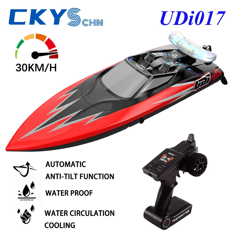 UDiRC UDi017 RC Boat 30Km/H 2.4GHz Light Show Speedboat Low Battery Alarm Pvc Boat Radio Control Boat Toys Gift For Adult Friend
UDiRC UDi017 RC Boat 30Km/H 2.4GHz Light Show Speedboat Low Battery Alarm Pvc Boat Radio Control Boat Toys Gift For Adult Friend