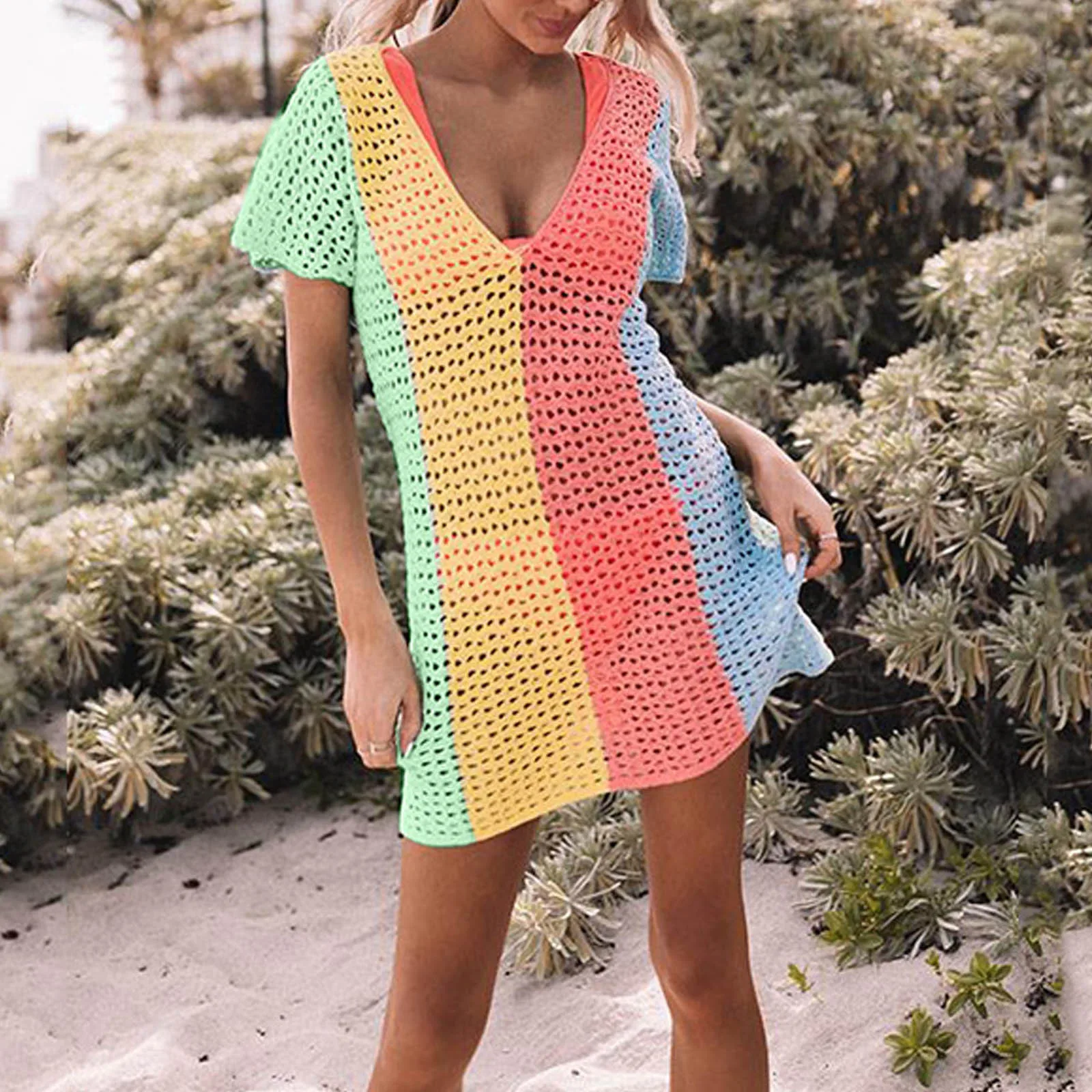 Женская Повседневная накидка в полоску с глубоким V-образным вырезом и коротким рукавом, ТРАПЕЦИЕВИДНОЕ пляжное платье, женские дышащие праздничные платья с вырезами
Женская Повседневная накидка в полоску с глубоким V-образным вырезом и коротким рукавом, ТРАПЕЦИЕВИДНОЕ пляжное платье, женские дышащие праздничные платья с вырезами