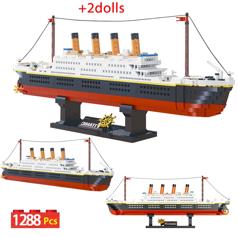 1288PCS City Mini RMS World Famous Movie Titanic Ship Building Blocks Friends Boat Figures Bricks Educational Toys For Kids
1288PCS City Mini RMS World Famous Movie Titanic Ship Building Blocks Friends Boat Figures Bricks Educational Toys For Kids