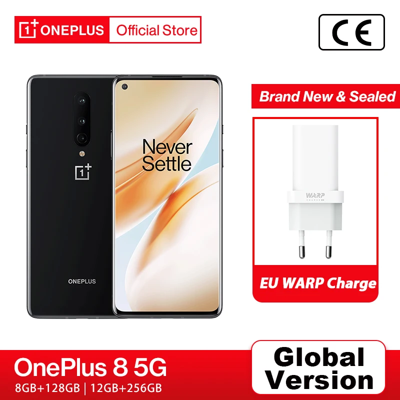 

OnePlus 8 5G Global Version Smartphone 8GB 128GB Octa-core Snapdragon 865 6.55'' 90Hz Fluid AMOLED Display 48MP Triple Camera