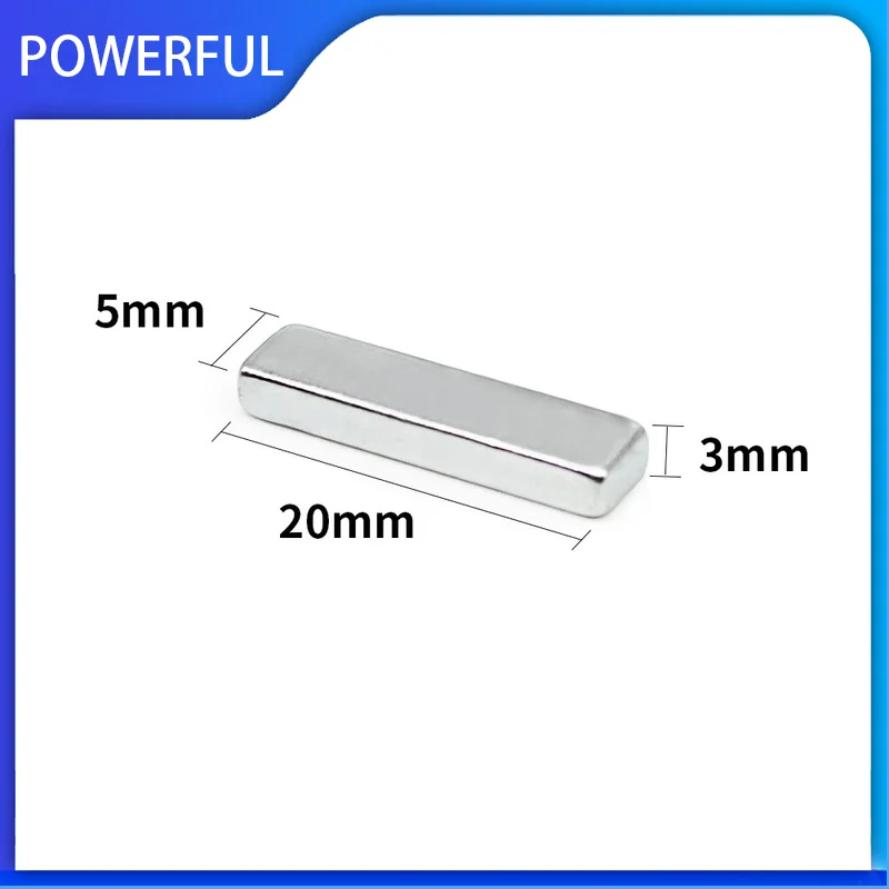 10~200PCS 20x5x3 Strong Block Magnets N35 Permanent Neodymium Magnet 20*5*3 Rectangular Rare Earth Magnet 20x5x3mm
10~200PCS 20x5x3 Strong Block Magnets N35 Permanent Neodymium Magnet 20*5*3 Rectangular Rare Earth Magnet 20x5x3mm